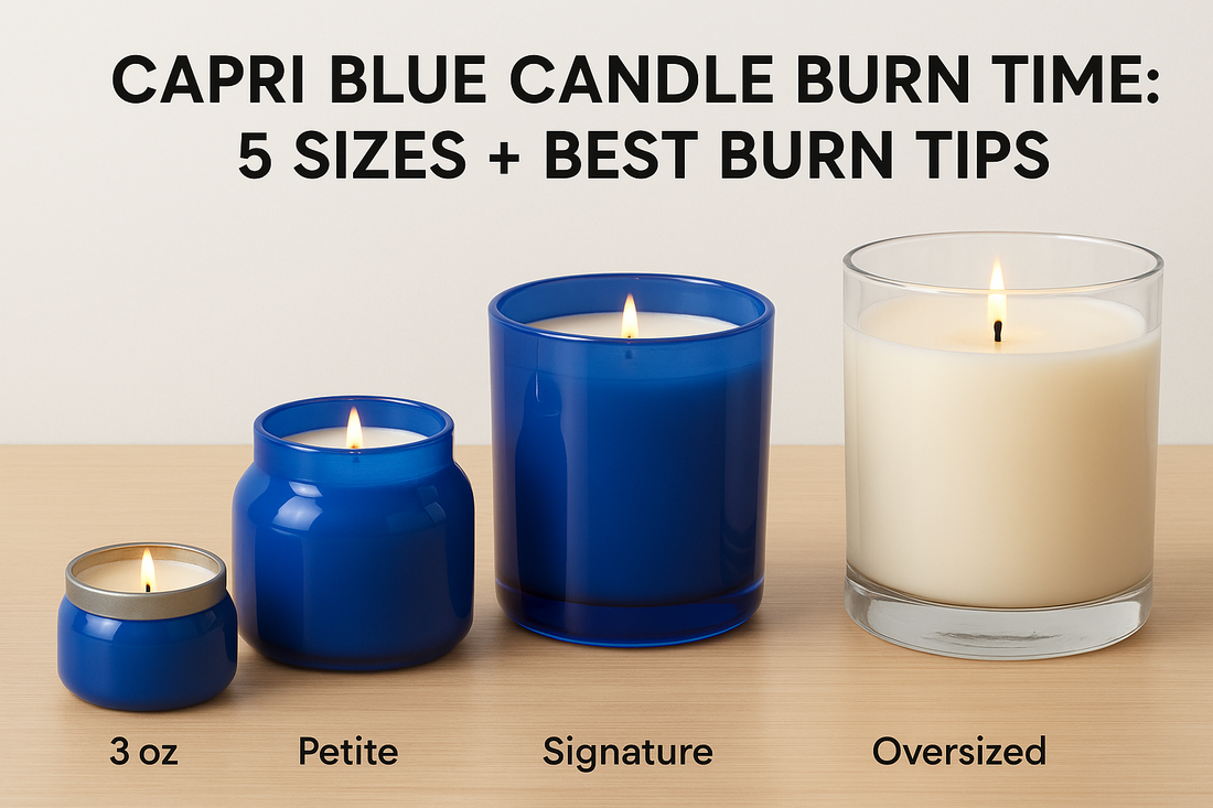 Capri Blue Candle Burn Time: 5 Sizes + Best Burn Tips