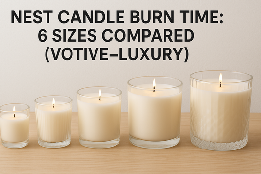Nest Candle Burn Time: 6 Sizes Compared (Votive–Luxury)